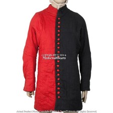 Black  Red WMA Gambeson Type 6 Arming Doublet Overcoat SCA LARP Reenactment