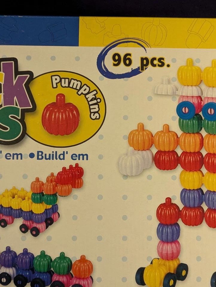 Guidecraft Stack'ems Pumpkins 96 Piece Set Manipulative Building Toy STEM - Image 3 of 4
