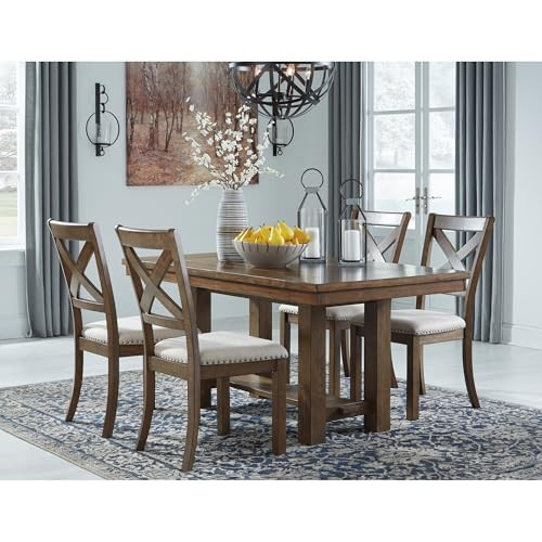 Moriville Modern Farmhouse 19" Upholstered Dining Room Chair, 2 Count, Brown - Picture 9 of 9