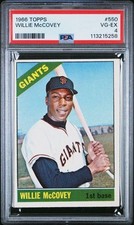 1966 Topps Baseball WILLIE McCOVEY Giants Rare Short Print High Series#550 PSA 4