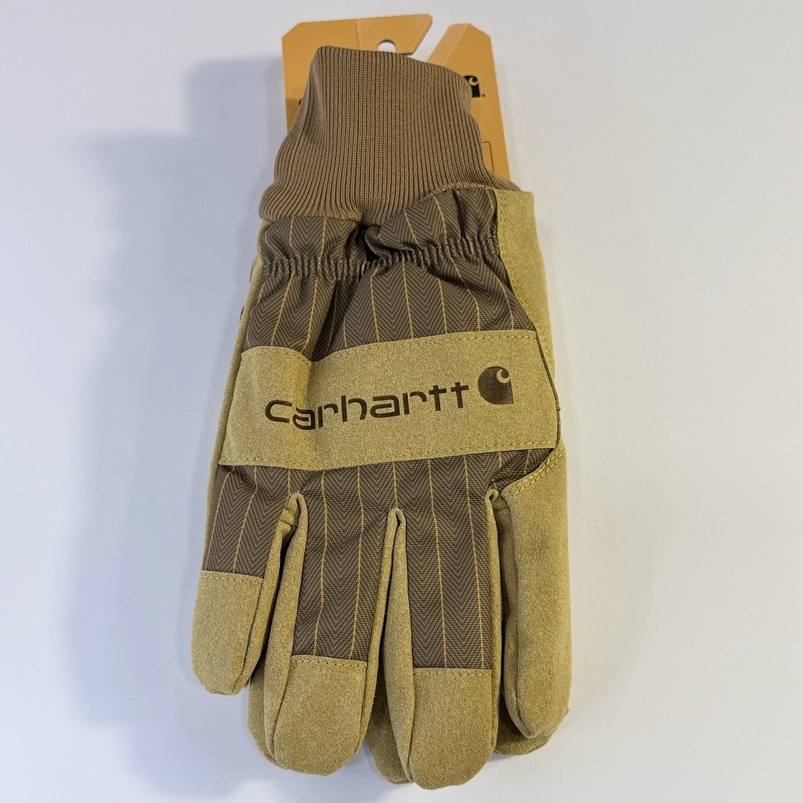 Carhartt Work Gloves Men's L Insulated Synthetic Suede Knit Cuff GW0827M NWT