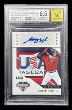 2019 Panini Stars and Stripes Anthony Volpe Team USA Logo 1/1 Patch Auto