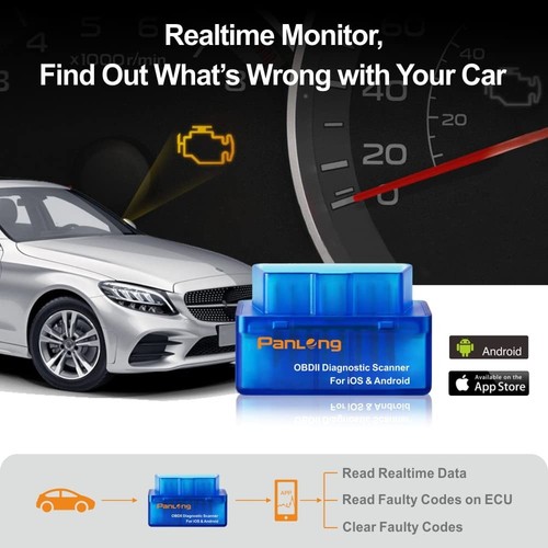 OBD2 Scanner Bluetooth Car Diagnostic Tool for iPhone Android iOS - Picture 5 of 7
