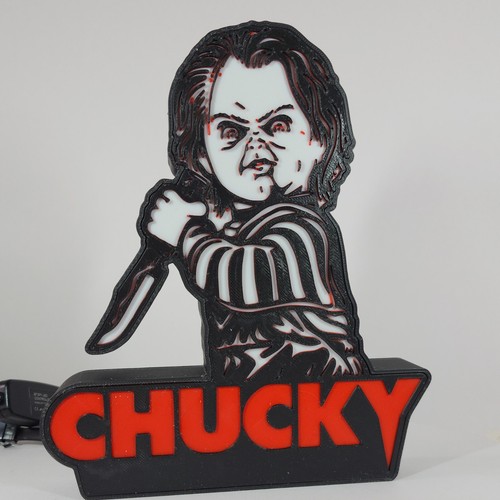 Chucky 3D Printed Horror Mini Lightbox | LED lights | Halloween Decor - Picture 2 of 5