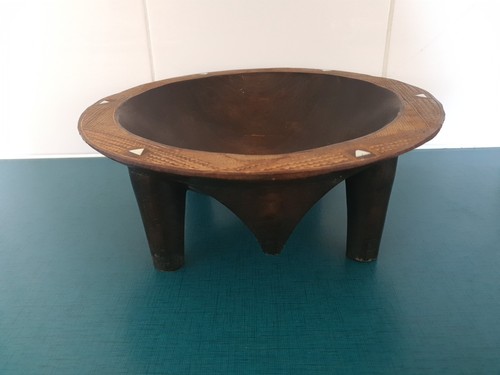 Large Wooden Kava Bowl Oceanic Art Fiji Islands Tribal Carved Large Bowl Pacific - Picture 2 of 11