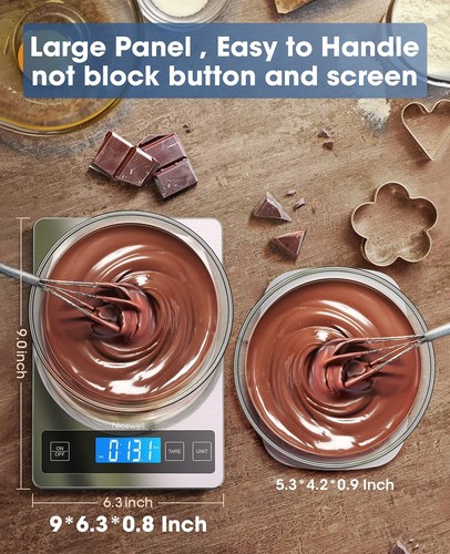 Food Scale, 22lb Digital Kitchen Scale Weight Grams and oz for Cooking Baking... - Picture 2 of 9