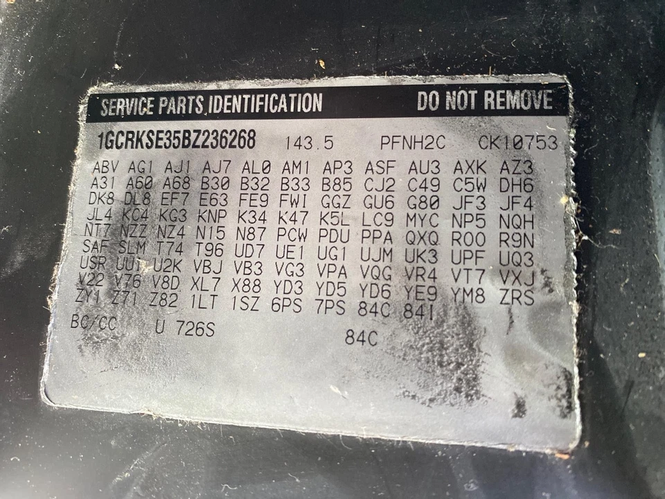 2011 Chevrolet Silverado 1500 Battery Tray OEM 15872637 Foto 2 de 4