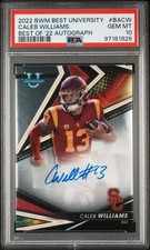 2022 BOWMAN'S BEST UNIVERSITY BEST OF 2022 AUTOGRAPHS #BACW CALEB WILLIAMS PSA10