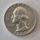1959 D Washington Quarter - Circulated- Good Condition