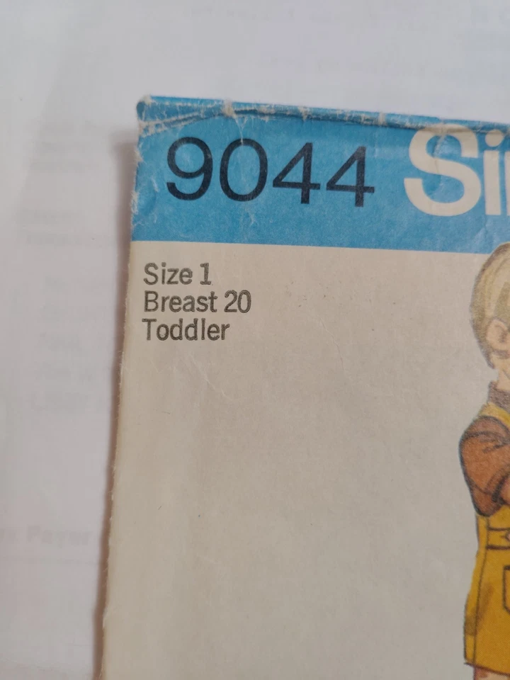 Overalls Bibs Shorts Boys Girls 12M 1 1T Simplicity 9044 Sewing Pattern Cut VTG - Image 2 of 4