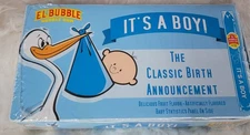 dubble bubble it's a boy! blue bubble gum gender reveal cigars (pack of 36)