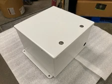 nVent Hoffman A10106CHFL Enclosure 10"x10"x6"D W/Back Panel & Din Rail  - New