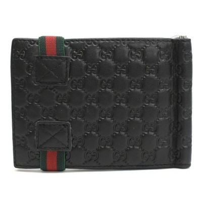 小物 gucci wallet Gucci Micro Guccishima Logo Leather Money Clip Bifold Wallet