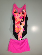 Girls XL 16 ZeroXposur Double Strap Swimsuit with Skirt