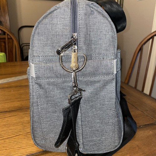 Ruvalino Diaper Bag Large Tote Travel Shoulder Bag Gray Lots Of Pockets - Picture 2 of 13