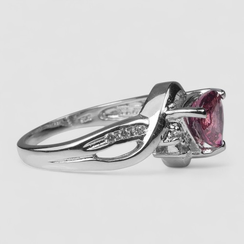Elegant Pink Rhodolite Garnet 1.45Ct 925 Sterling Silver Handmade Jewelry Rings - Picture 3 of 10