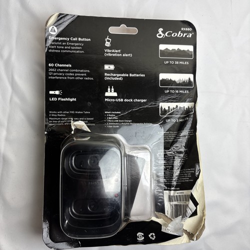 Cobra 60-Channel Two-Way Radio, RX680, Pack of 2 Look At Photos - Picture 3 of 3