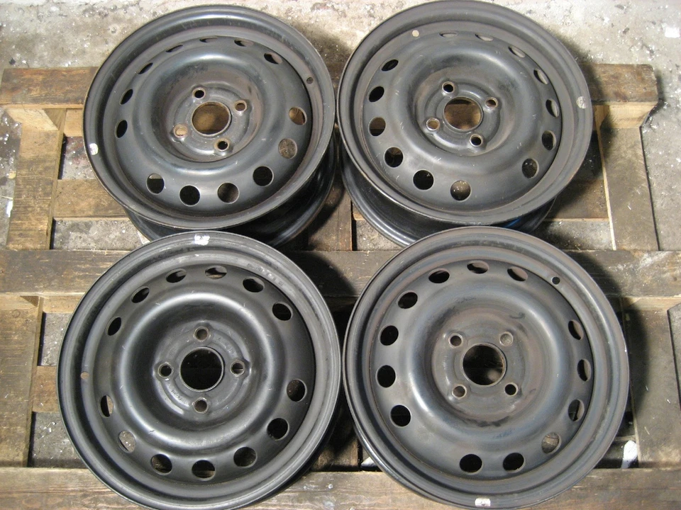 top Satz Stahlfelgen Chevrolet bzw. Daewoo Aveo Kalos - 5,5Jx14 ET45 4x100 - Bild 1 von 1