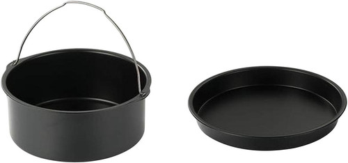 Universal Air Fryer Zubehör, 2 Stück/Set Stahl Runde Kuchen Dosen Pizza 8 Zoll - Bild 1 von 9