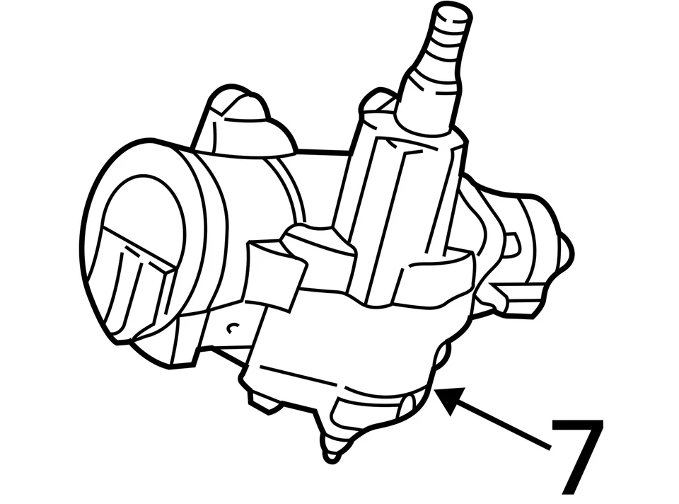 Power Steering Gear from 1999 Ford Expedition 10911541 - Image 4 of 4