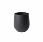 Century Planter, Black Fiberglass Reinforced Cement, 9 In. High - AFM004090B