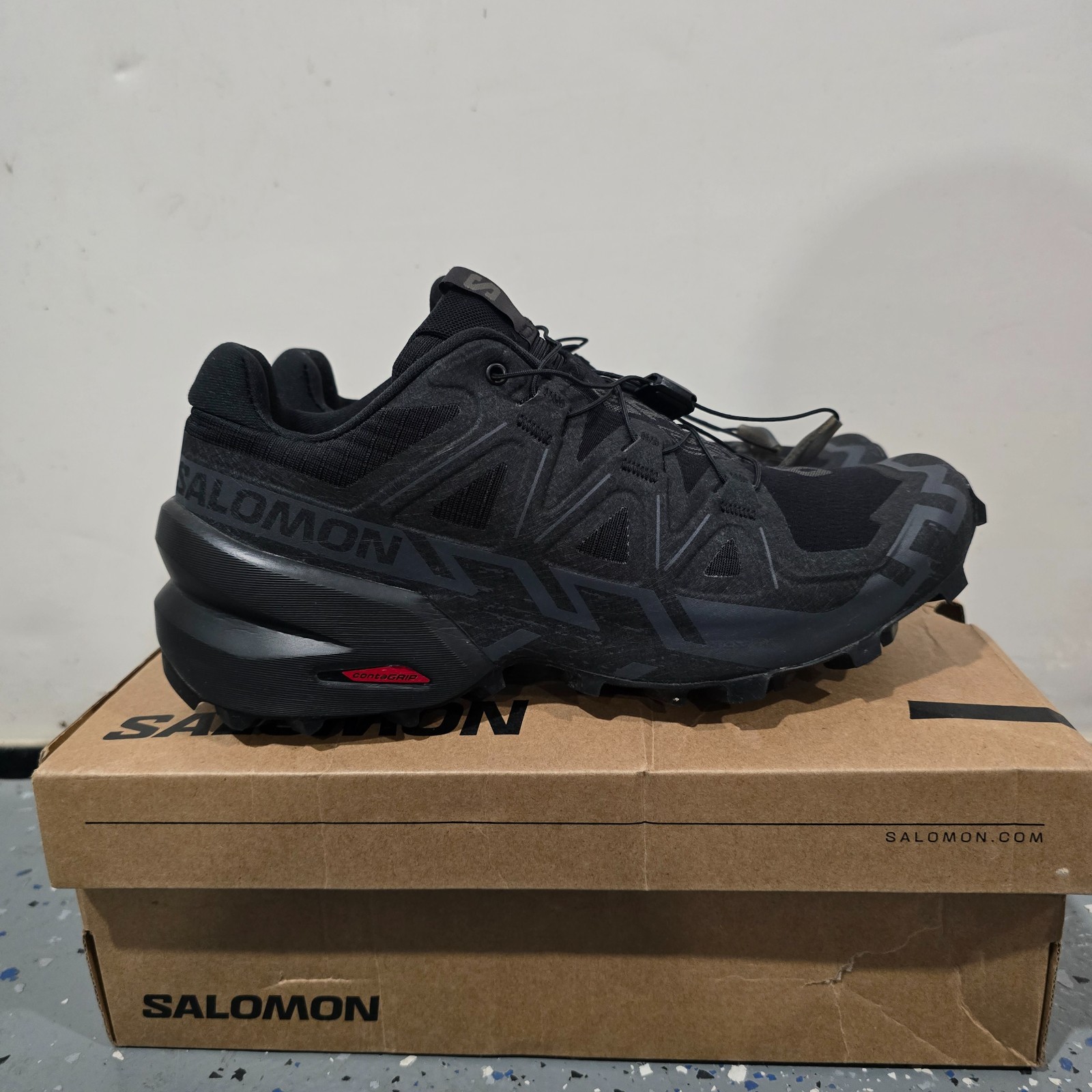 Salomon Speedcross 6 Uomo Nero Fantasma Atletica Escursionismo Speedlace