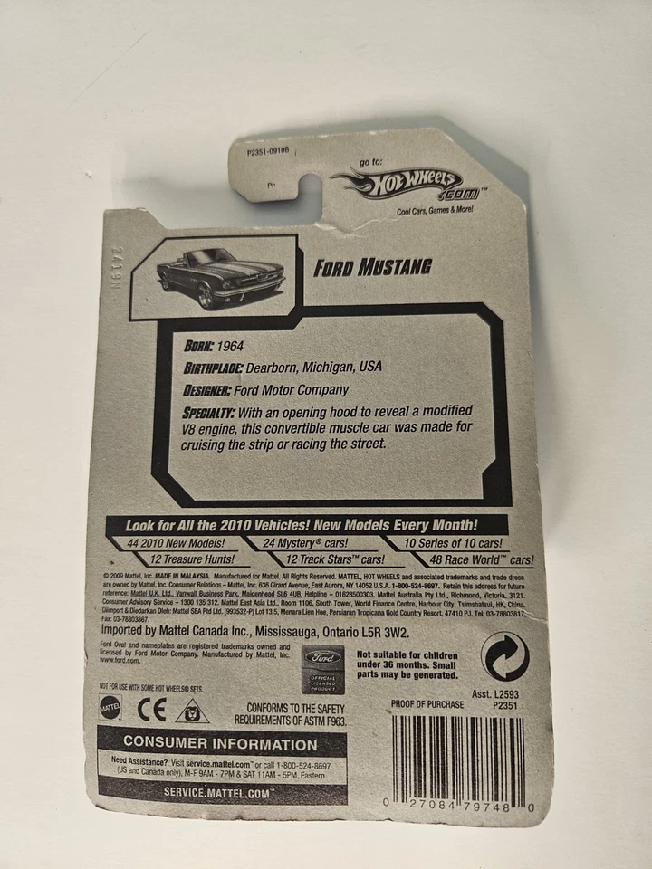 Ford Mustang Convertible Super Treasure Hunt 1965 Hot Wheels 2009 Foto 3 de 4