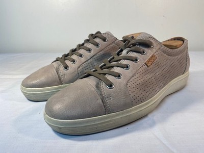 ECCO Soft 7 Sneaker Shoes Men's Brown Perforated Leather Lace-up - EU 43 (US 9)