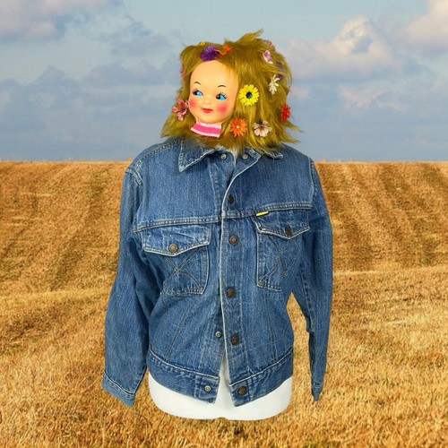 BIG YANK DENIM COUNTRY WESTERN WEAR JEAN JACKET BARN COWBOY ROCKABILLY VTG SMALL - Picture 1 of 12