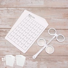 Optical Flipper Adjustable Optometry Plastic Flip 6pcs with Visual Card Optical