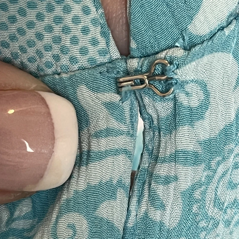 Vestido Mossimo vintage para mujer pequeño mini línea A floral cachemira seda principios de la década de 2000 Foto 4 de 4