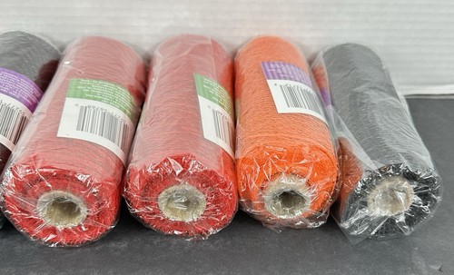 Menge 6 Crafter's Square Dekorative Netz 6 Zoll x 5 Yard je Schwarz Rot Orange Neu - Bild 3 von 5