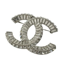 Chanel Brooch Metal Brooch Women Silver One Size