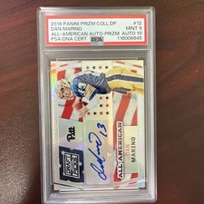 2016 PANINI PRIZM COLLEGIATE DRAFT PICKS DAN MARINO AUTO 4/5 12 ALL AMERICAN PSA