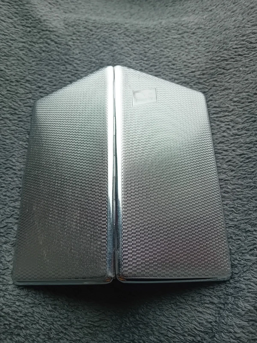 har bro cigarette case Vintage Silver Plate Brand VINTAGE GOLD PLATED CIGARETTE CASE