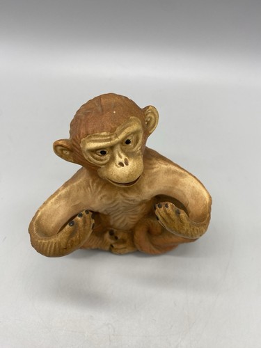 Statuina scimmia porcellana vintage Dee Bee Co dipinta a mano Giappone sale e pepe - Foto 5 di 7