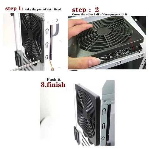 4Pcs Protection Grille Protecteur Ventilateur Filtre à Poussière Fams Housse Anti-Poussière - Photo 3/18