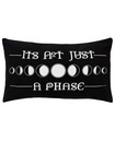 Cushion It's Not Just A Phase Rectangular Black 50x30cm