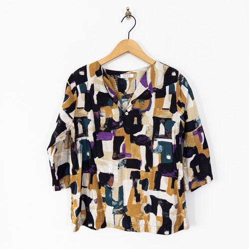 Masai Deborah Blouse Size M 12 14 Dijon Multi Geo Print - Picture 19 of 23