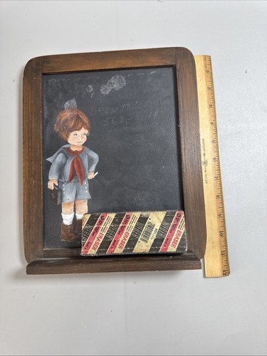 Vintage Hand Painted Chalkboard With Wooden Frame - Picture 6 of 6