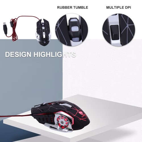 Ergonomische Gaming- Büromäuse Gamer-Computermäuse USB-Gaming-Mäuse - Bild 5 von 12