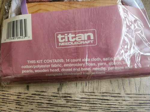 Bridal Doll Kit Titan Needlecraft #08423 Doll Kit Vintage 1989 New Cross Stitch - Picture 5 of 5