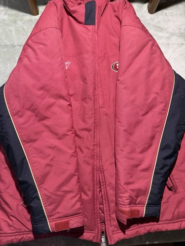 Reebok Vintage 49ers Jacket Red, Black and Gold Half Zip XLarge - Picture 11 of 24