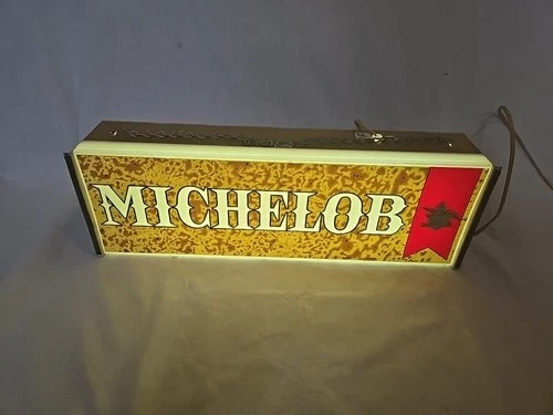 Vintage MICHELOB Lighted Beer Sign Bar Decor 18" X 6" RARE