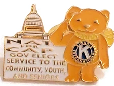 Kiwanis International 2000 NAT for CAP GOV Elect Lapel Pin
