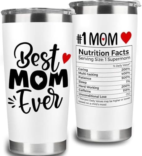 Mother's Day Gifts for Mom from Daughter, Son, Kids - Best Mom Ever Coffee Tumbl