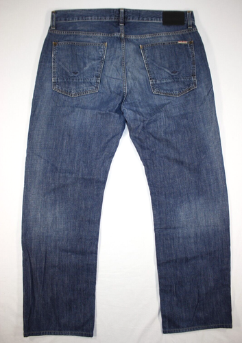 Hudson Jeans Men's 36x32 Wilde Relaxed Fit Straight Leg Button Fly Dark Wash - Picture 11 of 15