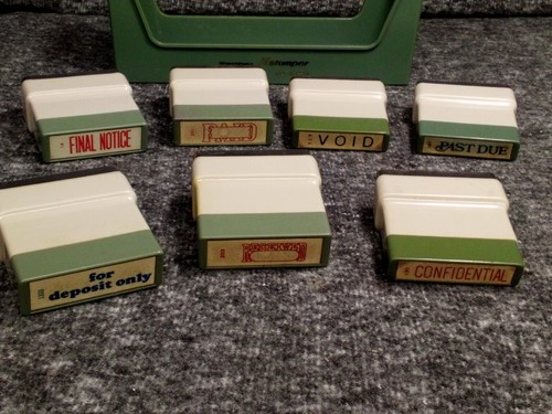 Vintage Rare Xstamper C7T Set Stamper  Shachihata Inc. Japan Red & Blue Ink - Picture 13 of 24