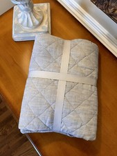 Pottery Barn Kids Belgian Flax Linen Baby Quilt Gray 36x50 NWT