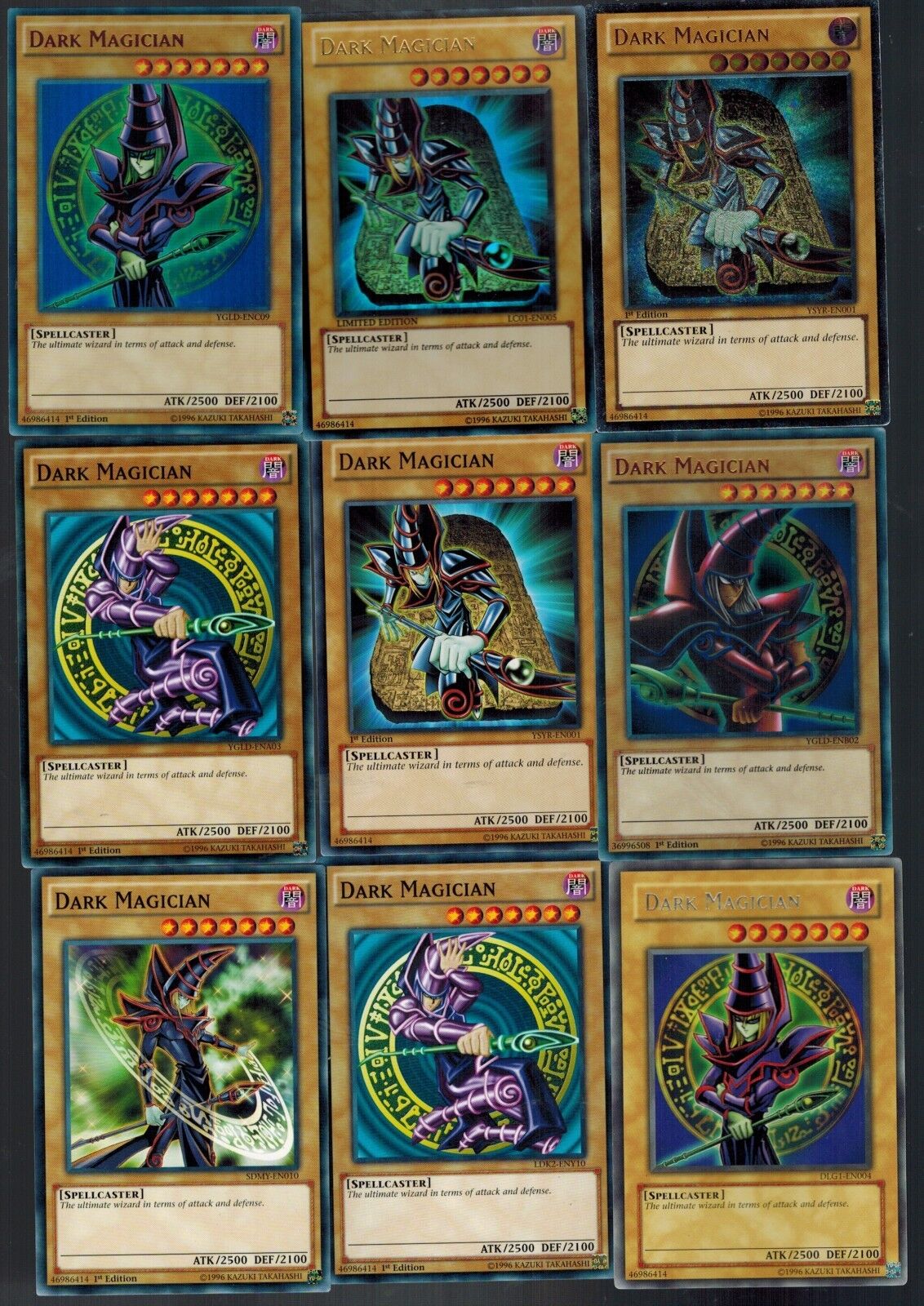 All 9 Different Dark Magician Artworks 1_Ultimate 3_Ultras Rare YUGIOH YSYR All 9 Different Dark Magician Artworks 1_Ultimate 3_Ultras Rare YUGIOH YSYR